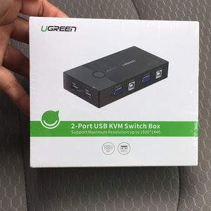 2- port USB KVM switch box